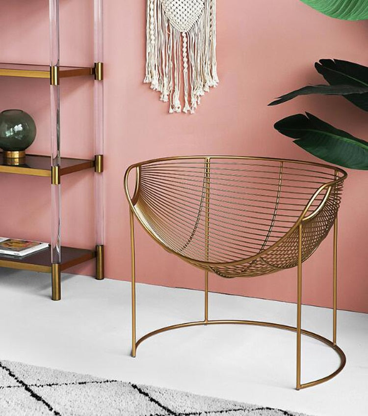 Solid iron chair